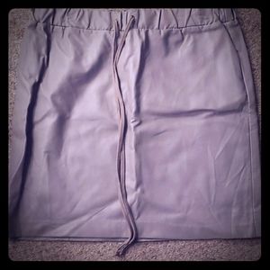 Grey faux leather skirt